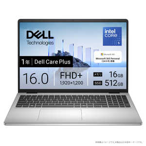 DELL f m[gp\R Dell 16 [ 16^ / Win11 Home / Core 5 / 16GB / SSD512GB / Microsoft 365 Personal ] v`iVo[ ND56-FWM3SC