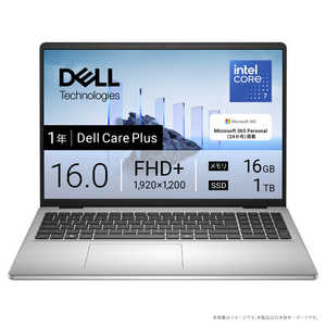 DELL f m[gp\R Dell 16 [ 16^ / Win11 Home / Core 7 / 16GB / SSD1TB / Microsoft 365 Personal ] v`iVo[ ND76-FWM3SC