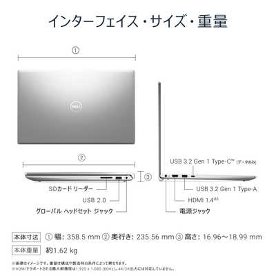 DELL デル ノートパソコン [ 15.6型 / Win11 Home / Core i5 / メモリ