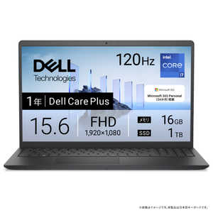 DELL デル ノートパソコン [ 15.6型 / Win11 Home / Core i7 / メモリ16GB / SSD1TB / M365 Personal ] カーボンブラック ND85-GHM3BC