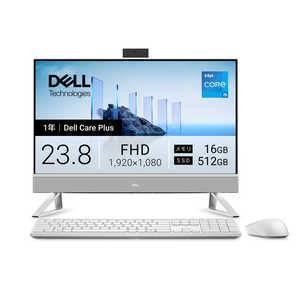 DELL �f�� �I�[���C������ EC24250 �m23.8�^ / Win11 Home / intel Core i5 / �������F16GB / SSD�F512GB / 2026�t���f���n �p�[���z���C�g AD47-GHWC