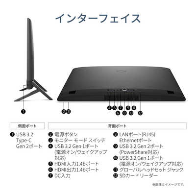 DELL デル デスクトップパソコン [ 23.8型 / Win11 Home / Core 7