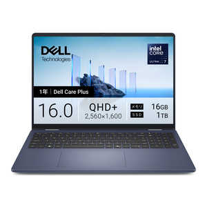 DELL �f�� Dell 16 Plus 2-in-1 DB06250 �m16.0�^ / intel Core Ultra 7 / �������F16GB / SSD�F1TB�n �~�b�h�i�C�g�u���[ CCL76P-FWC