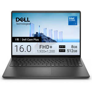 DELL �f�� �m�[�g�p�\�R�� Dell 16 DC16250 [ 16�^ / Win11 Home / Core 5 / 8GB / 512GB ] �J�[�{���u���b�N ND46-GNBC