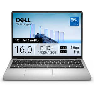 DELL �f�� �m�[�g�p�\�R�� Dell 16 DC16250 [ 16�^ / Win11 Home / Core 7 / 16GB / 1TB ] �v���`�i�V���o�[ ND76-GNSC