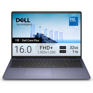 DELL　デル ノートパソコン Dell 16 DC16251 [ 16型 / Win11 Home / Core 7 / 32GB / 1TB ] ミッドナイトブルー ND86-GNMC