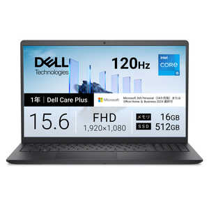 DELL �f�� DC15250 �m15.6�^ / Win11 Home / intel Core i5 / ������16GB / SSD512GB / Microsoft 365 Personal�n �J�[�{���u���b�N ND55-GNM3BC