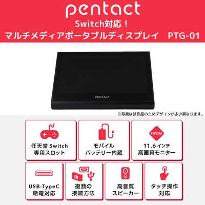 【訳アリ極美品A】pentact マルチメディアポータブルモニター ピーアンドジー PENTACT マルチメディアポータブルモニター