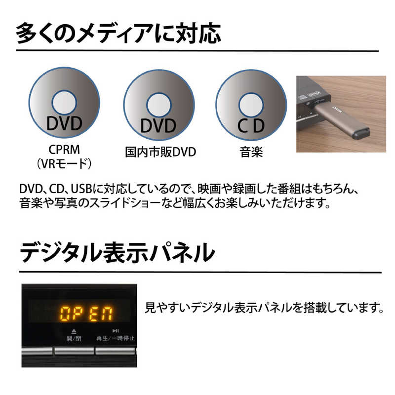 ウィンコド ウィンコド DVDプレーヤー TOHOTAIYO ブラック [再生専用] TH-DVD01 TH-DVD01