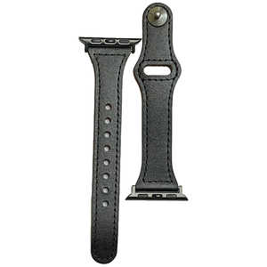 PFJ ピンバックル レザー Lite for Apple Watch 38/40mm 細身 ブラック・ブラック PHDPBSW6S-BKB