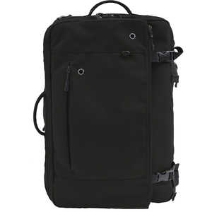 FULCRO カジュアルリュック PC対応 15インチ A4 19L 拡張時25L 撥水 ブラック fma-0043-BK
