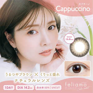 Pia (度あり/-7.50) フェリアモ ワンデー カプチーノ(BC8.6 / PWR-7.50 / DIA14.2)(10枚入) カラコン Pia (度あり/-7.50) フェリアモ ワンデー カプチーノ(BC8.6 / PWR-7.50 / DIA14.2)(10枚入) カラコン