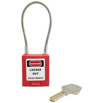 ころすけ様（確認用） セーフラン安全用品 セーフランロックアウト用ケーブルパドロック赤