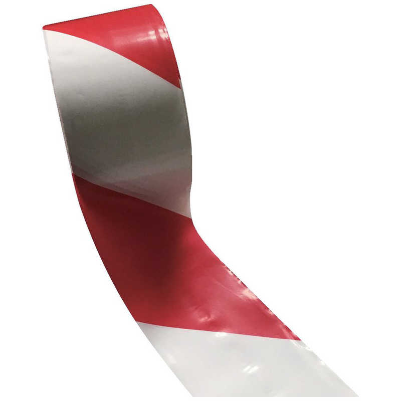 セーフラン安全用品 セーフラン安全用品 セーフランバリケードテープ赤/白幅70mm×130m非粘着  11641 11641