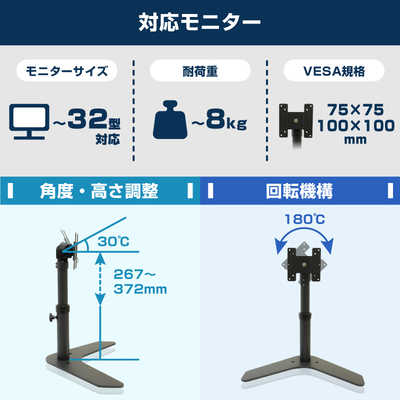 サンコー モニタースタンド [1画面/~32インチ] MARM641RB の通販 