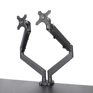 サンコー モニターアームプレミアム(ガスショック式)デュアルタイプ ブラック MARM7860B