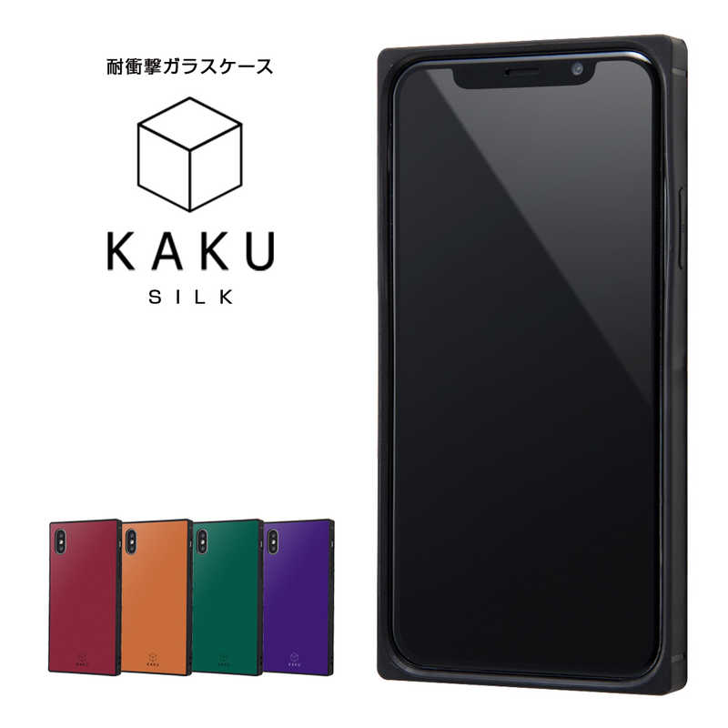 INGREM INGREM iPhone XS/X 耐衝撃ガラスケース KAKU シルク IQ-P20K2B/DG IQ-P20K2B/DG