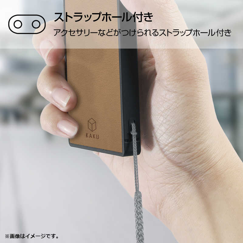 INGREM INGREM iPhone XS/X 耐衝撃オープンレザーケース KAKU ブラック IS-P20KOL1/B IS-P20KOL1/B
