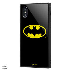 INGREM iPhone XS/X/バットマン 耐衝撃ガラスケース KAKU バットマンロゴ IQ-WP20K1B/BM001