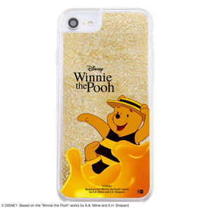 INGREM iPhone SE 第3世代/第2世代/8/7専用 ラメ グリッターケース 『くまのプーさん/HUNNY』01 IJDP76LG1GPO001