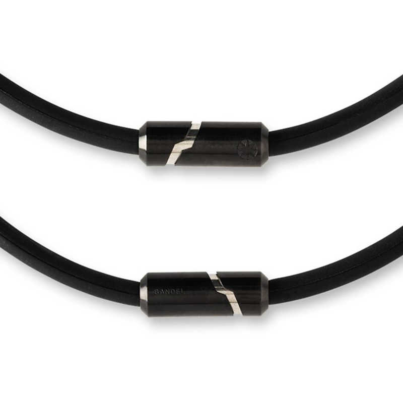 BANDEL BANDEL 磁気ネックレス Bold Necklace Stack ボールド ネックレス スタック(47cm/ブラック×シルバー) HLCNBSBBS47 HLCNBSBBS47