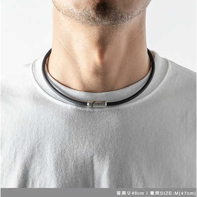 BANDL BOLD ネックレス ブラック　47センチ BANDEL 磁気ネックレス Bold Necklace Stack ボールド ネックレス