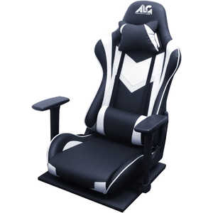 アローン ゲーミング座椅子 ホワイト&ブラック ALG-GMFCWAK