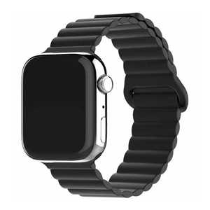 アローン AppleWatch 42/44/45/49 シリコンマグネットバンド ブラック ALLONE ALG-WM01BK