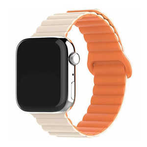 アローン AppleWatch 42/44/45/49 シリコンマグネットバンド ベージュオレンジ ALLONE ALG-WM01BEOR