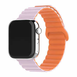 アローン AppleWatch 42/44/45/49 シリコンマグネットバンド パープルオレンジ ALLONE ALG-WM01PPOR