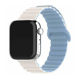 アローン AppleWatch 42/44/45/49 シリコンマグネットバンド ホワイトブルー ALLONE ALG-WM01WHBL