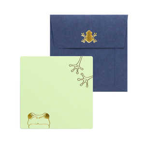 山桜 cashico正方形カード・封筒 蛙 351632