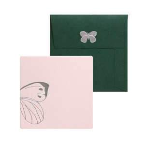山桜 cashico正方形カード・封筒 蝶々 351633