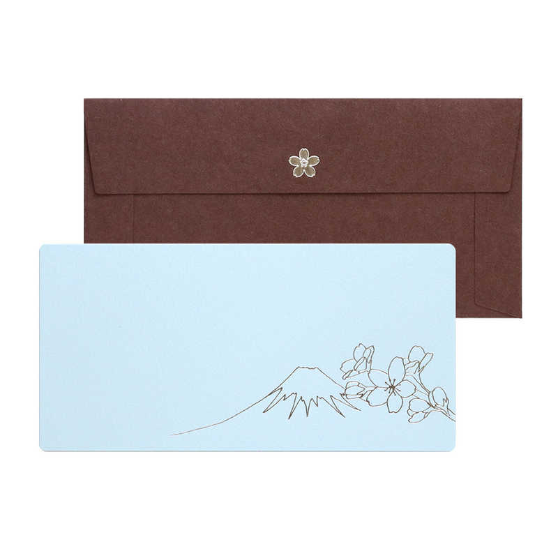 山桜 山桜 cashico長方形カード・封筒 富士山と桜 351635 351635