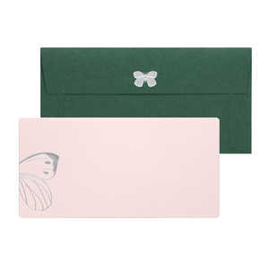山桜 cashico長方形カード・封筒 蝶々 351637
