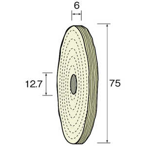 ミニター ミニモ 綿バフホイール 中仕上げ用 φ75 (2個入) NA6532