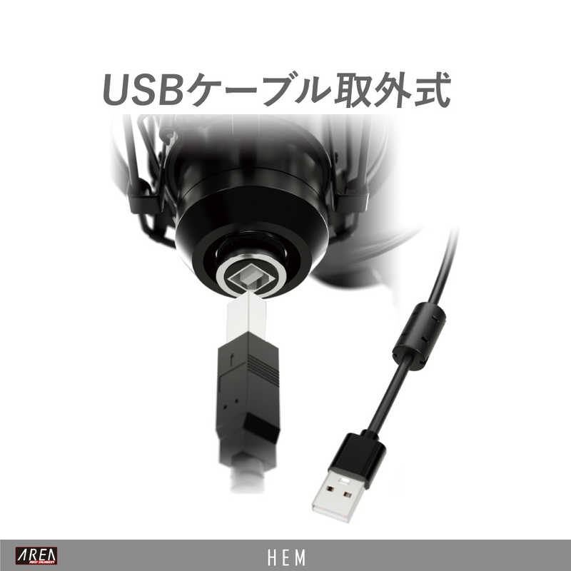 AREA AREA 多用途で使える高性能USBハイエンドマイク エアリア ブラック SD-U2MIC-R2B SD-U2MIC-R2B