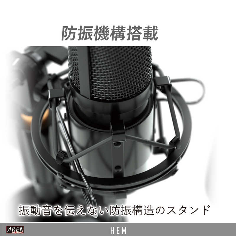 AREA AREA 多用途で使える高性能USBハイエンドマイク エアリア ブラック SD-U2MIC-R2B SD-U2MIC-R2B