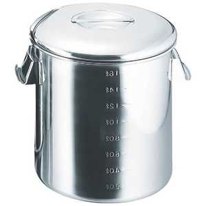 スギコ産業 18-8目盛付深型キッチンポット 内蓋式 160x160 SH4616D