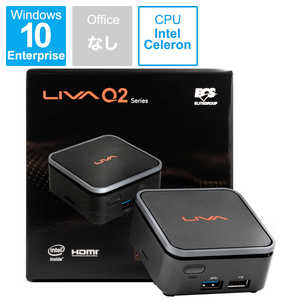 ECS LIVA Q2 IOT デスクトップPC [モニター無 /intel Celeron /eMMC：32GB /メモリ：4GB /2019年4月モデル] LIVAQ2-4/32-W10(N4100) IOT