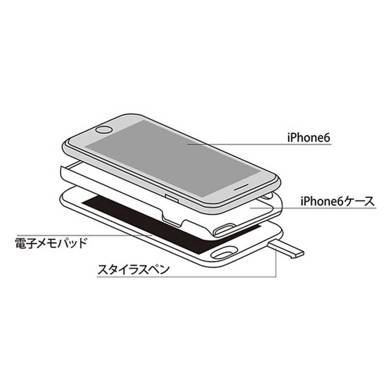 UNIQ UNIQ iPhone 6用memo case 電子メモパッド搭載 ブラック FNMECA1647BK FNMECA1647BK