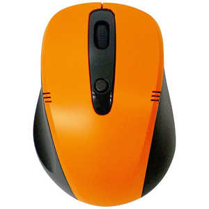 UNIQ ワイヤレス光学式マウス［2.4GHz USB・Mac／Win］ （4ボタン・ブラック×オレンジ）　静音タイプ　BCM318GBO　ブラック×オレンジ BCM318GBO