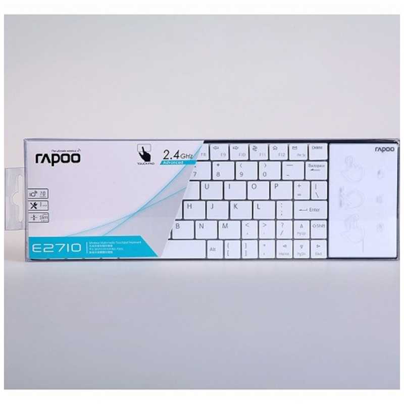 UNIQ UNIQ ワイヤレスキーボード[USB 2.4Ghz･Win/Mac]rapoo E2710(ホワイト) E2710W E2710W