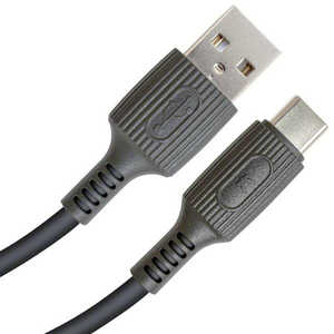 京ハヤ USB-A to USB-C やわらかケーブル 1.2m ブラック JKYAC120