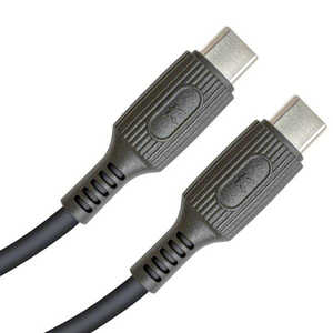 京ハヤ USB-C to USB-C やわらかケーブル 1.2m ブラック BK JKYCC120