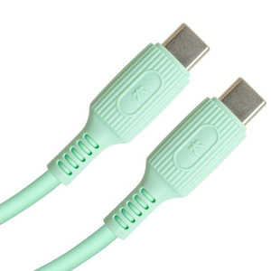京ハヤ USB-C to USB-C やわらかケーブル 1.2m グリーン GN JKYCC120