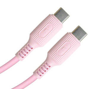 京ハヤ USB-C to USB-C やわらかケーブル 1.2m ピンク PK JKYCC120