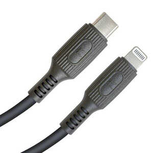 京ハヤ USB-C to Lightning やわらかケーブル 1.2m ブラック BK JKYCL120