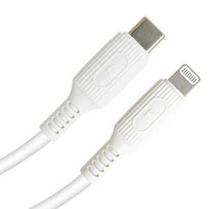 京ハヤ USB-C to Lightning やわらかケーブル 1.2m ホワイト WH JKYCL120