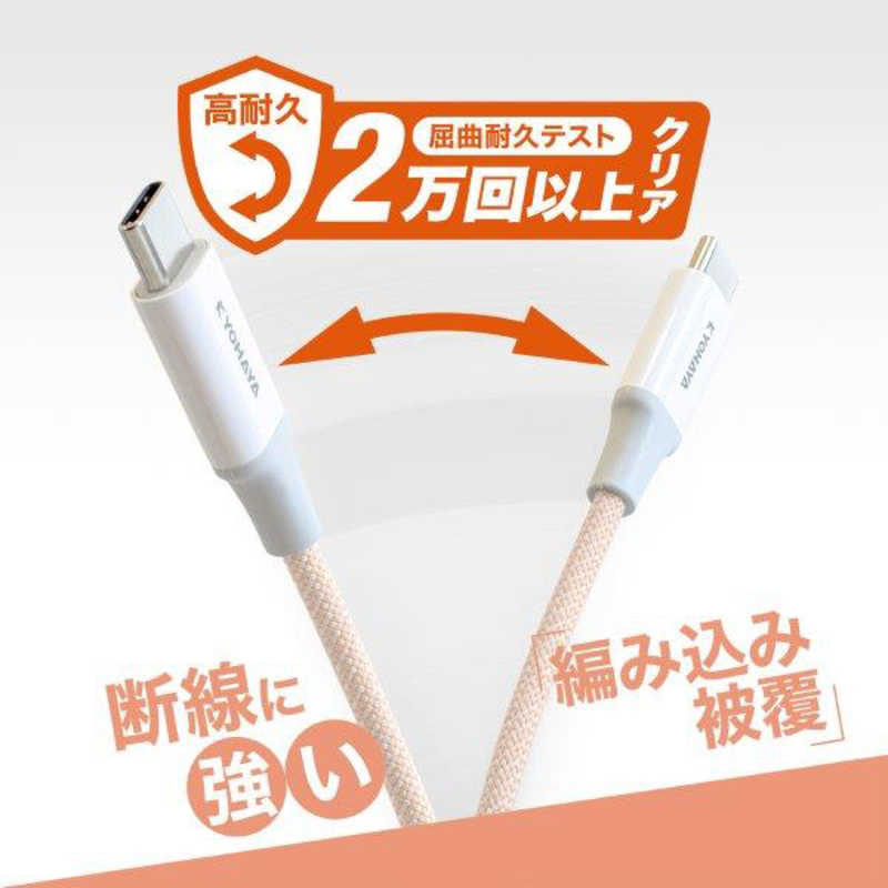 京ハヤ 京ハヤ USB2.0 Type-Cケーブル カラフルタイプ 1.2m JKFAC120OR JKFAC120OR